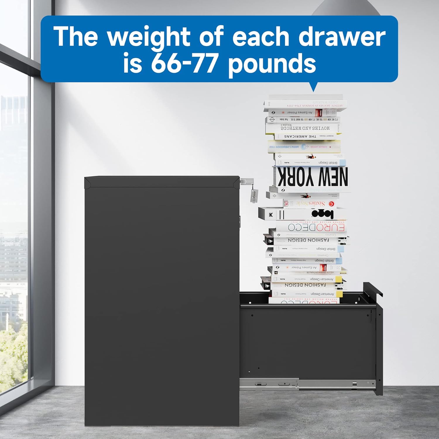 2 Drawer File Cabinet with Lock Metal Vertical Filing Storage Cabinet Office Home Steel Vertical File Cabinets for A4 Legal/Letter Size Narrow File Cabinet Locked,Assembly Required - Image 6