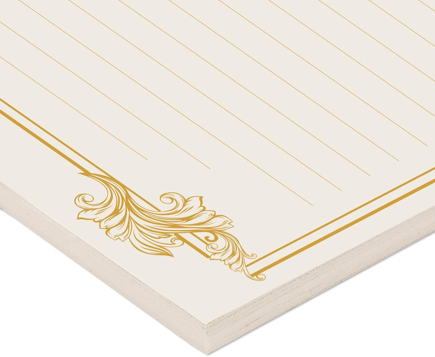 90 Pieces Stationery Set with Envelopes (60 Vintage-Style Paper Sheets + 30 Envelopes), Gold Border Letter Writing Paper and Envelopes for Love Letter, Party Invitations - Image 5