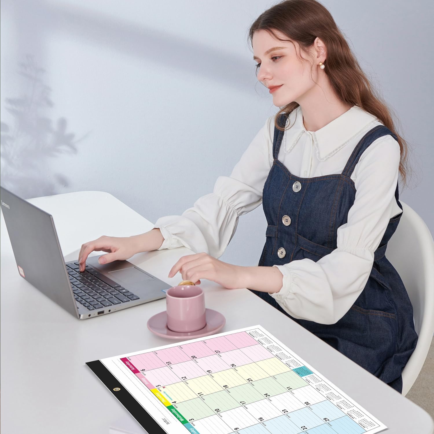 Desk Calendar 2025, 21 Months Calendar Runs from October 2024 to June 2026 - Large 17" x 12" Desktop/Wall Monthly Calendar for Home School, or Office - 2025 New Edition - Image 6