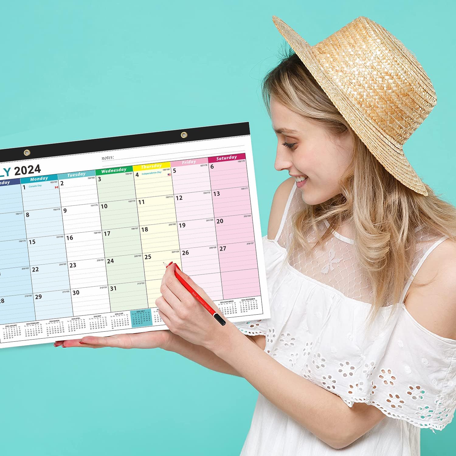 Desk Calendar 2024-2025, AgePlace Wall Calendar Covers July 2024 to December 2025, Large Size 17" x 12", Includes Holiday and Vacation Reminders(OSFG)… - Image 7