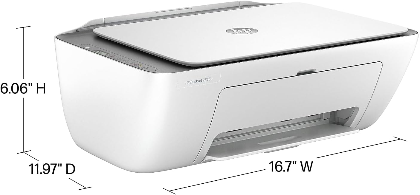 HP DeskJet 2855e Wireless All-in-One Color Inkjet Printer, Scanner, Copier, Best-for-home, 3 months of ink included (588S5A) - Image 3