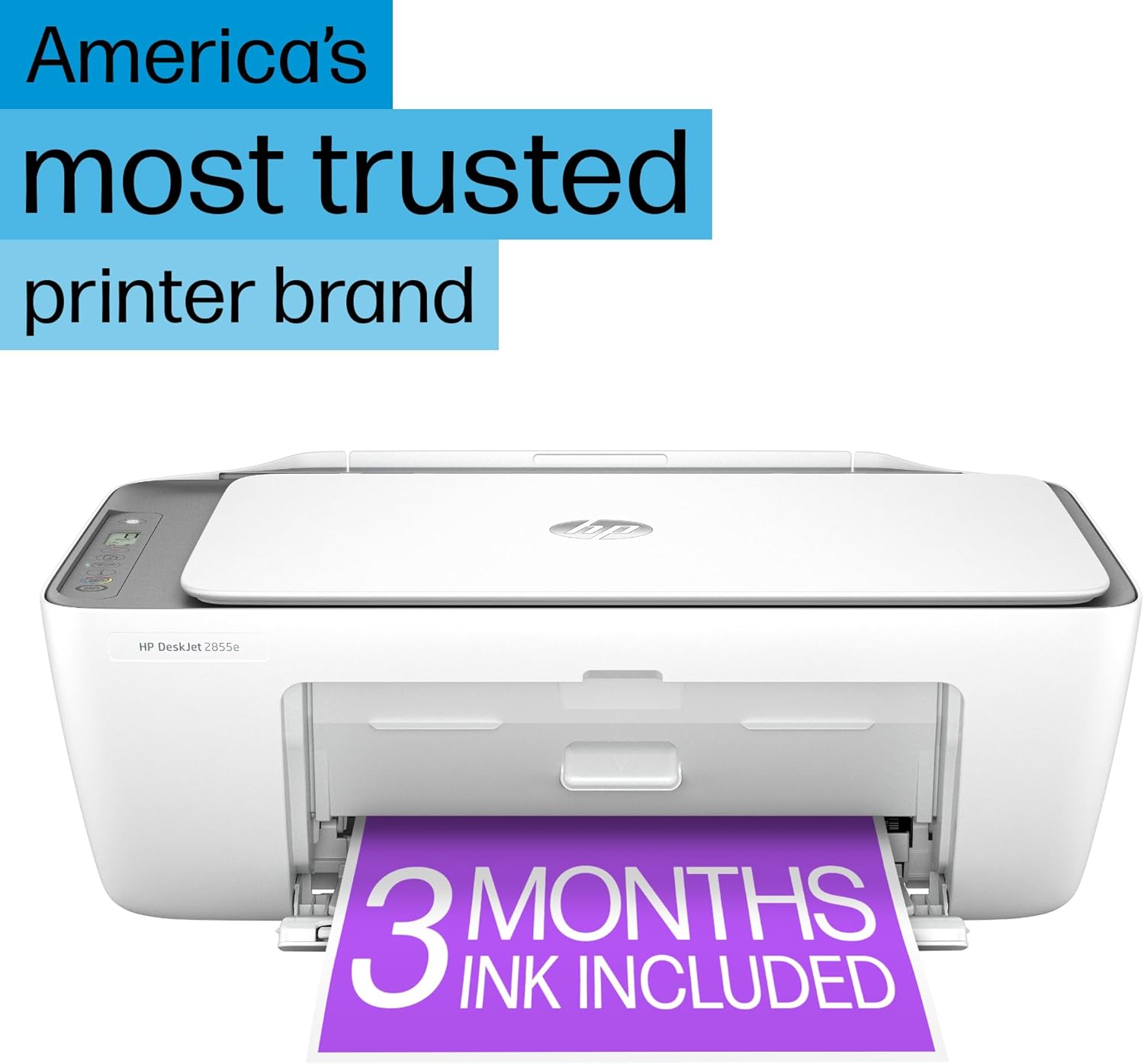 HP DeskJet 2855e Wireless All-in-One Color Inkjet Printer, Scanner, Copier, Best-for-home, 3 months of ink included (588S5A) - Image 4