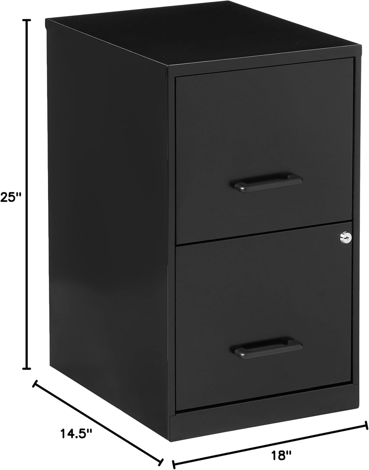 Lorell 14341 18 Deep 2-Drawer File Cabinet, Black - Image 15