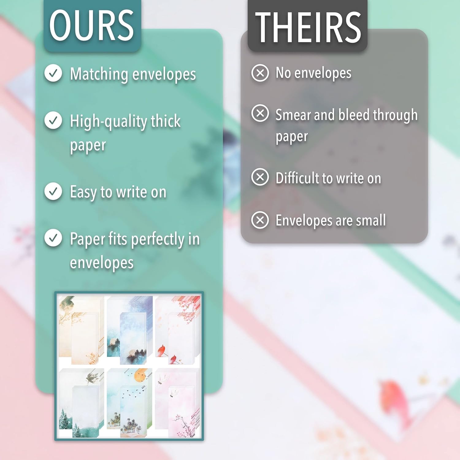 Mr. Pen Stationery Writing Paper with Envelopes for Writing Letter, 30 Letter Writing Paper+18, Cute Stationary Set - Image 5