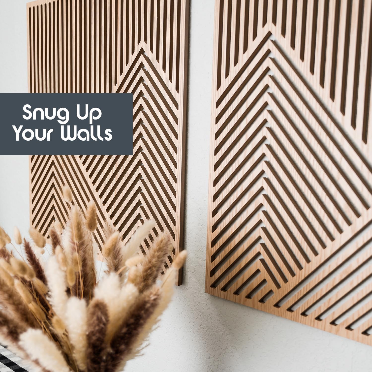 SnugLife 2 Pcs Wood Mountain Wall Art - Modern Wooden Panel Mountain Wall Decor, Decorative Forest Nature Abstract Line Minimalist Wall Art for Living Room Bedroom Farmhouse - Large 23.5”x23.5” - Image 8